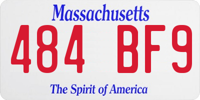 MA license plate 484BF9