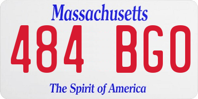 MA license plate 484BG0
