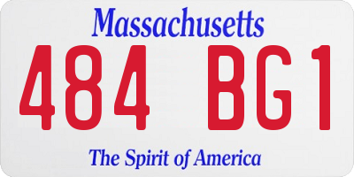 MA license plate 484BG1