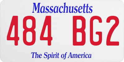 MA license plate 484BG2