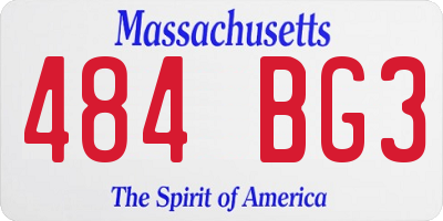 MA license plate 484BG3