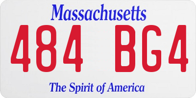 MA license plate 484BG4