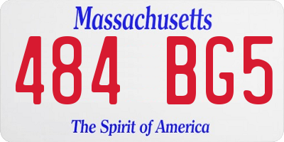 MA license plate 484BG5