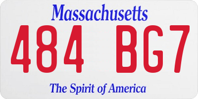 MA license plate 484BG7
