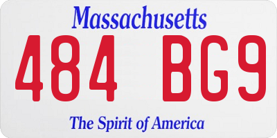 MA license plate 484BG9