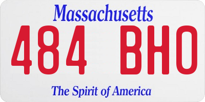 MA license plate 484BH0