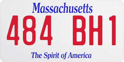 MA license plate 484BH1