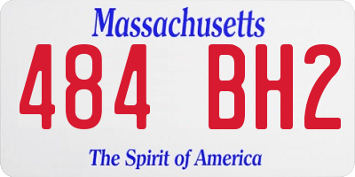 MA license plate 484BH2