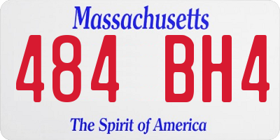 MA license plate 484BH4