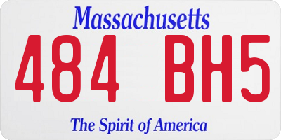 MA license plate 484BH5