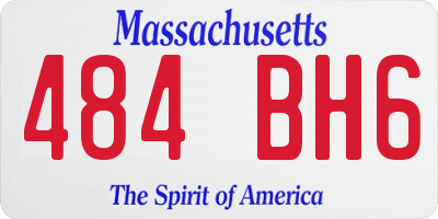 MA license plate 484BH6