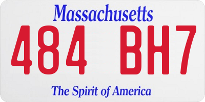 MA license plate 484BH7