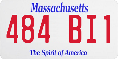 MA license plate 484BI1
