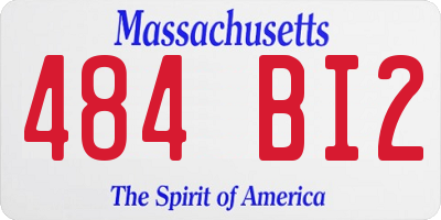 MA license plate 484BI2