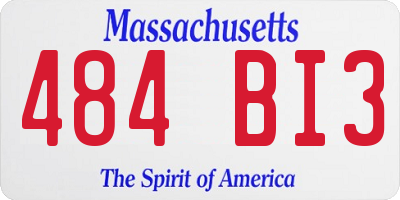 MA license plate 484BI3