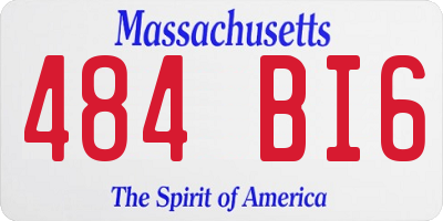 MA license plate 484BI6