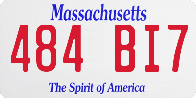 MA license plate 484BI7