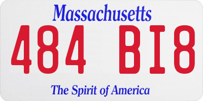 MA license plate 484BI8
