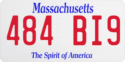 MA license plate 484BI9
