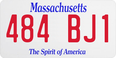 MA license plate 484BJ1