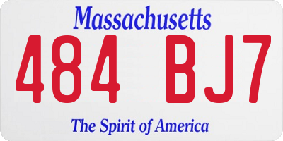 MA license plate 484BJ7