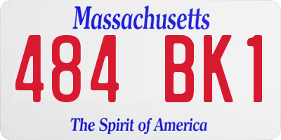 MA license plate 484BK1