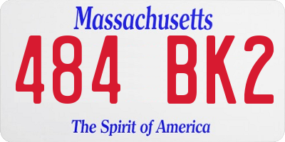 MA license plate 484BK2