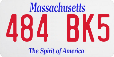 MA license plate 484BK5