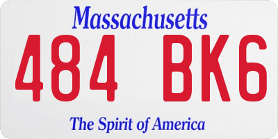 MA license plate 484BK6