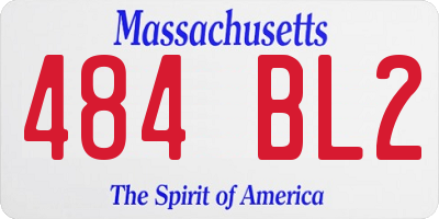 MA license plate 484BL2