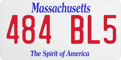 MA license plate 484BL5