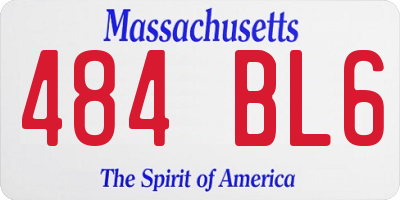 MA license plate 484BL6