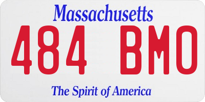 MA license plate 484BM0
