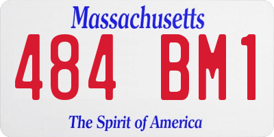 MA license plate 484BM1