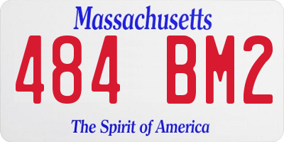 MA license plate 484BM2