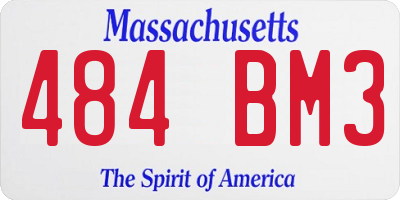 MA license plate 484BM3