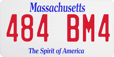 MA license plate 484BM4
