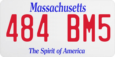 MA license plate 484BM5