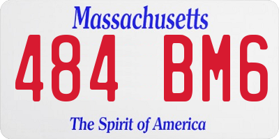 MA license plate 484BM6