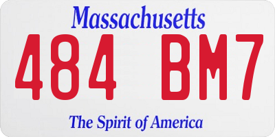 MA license plate 484BM7