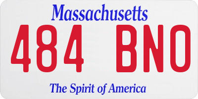 MA license plate 484BN0