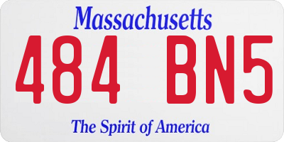 MA license plate 484BN5