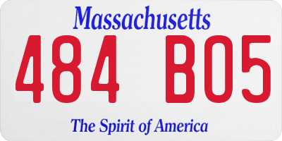 MA license plate 484BO5