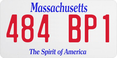 MA license plate 484BP1