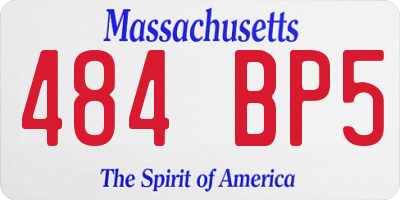 MA license plate 484BP5