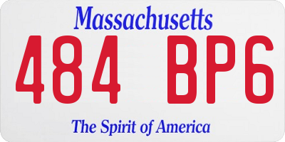 MA license plate 484BP6