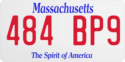 MA license plate 484BP9
