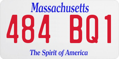 MA license plate 484BQ1