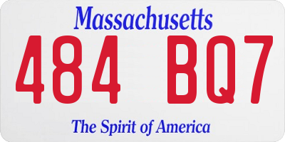MA license plate 484BQ7