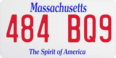 MA license plate 484BQ9